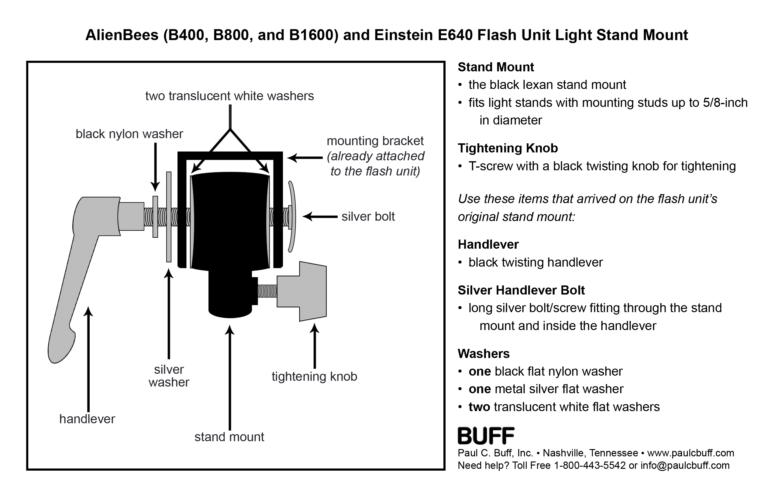 AlienBees and Einstein Mounting Block Instructions